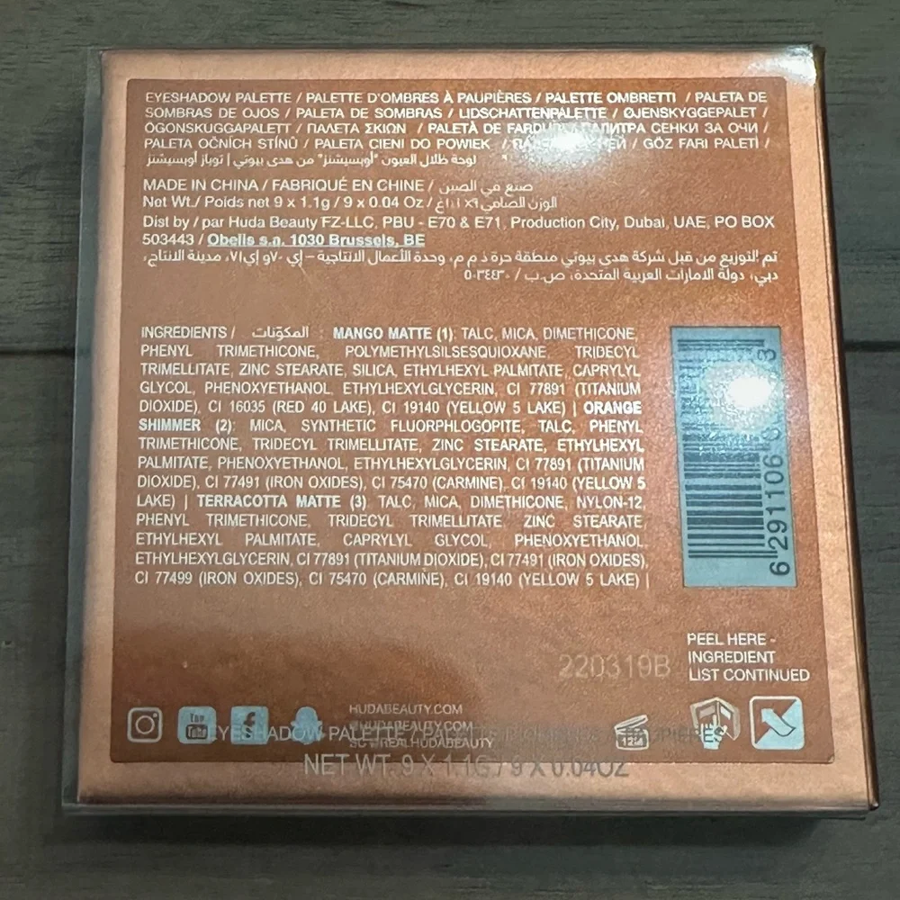 HUDA BEAUTY Topaz Obsessions Eyeshadow Palette - Rich Warm Shades - Picture 6 of 7
